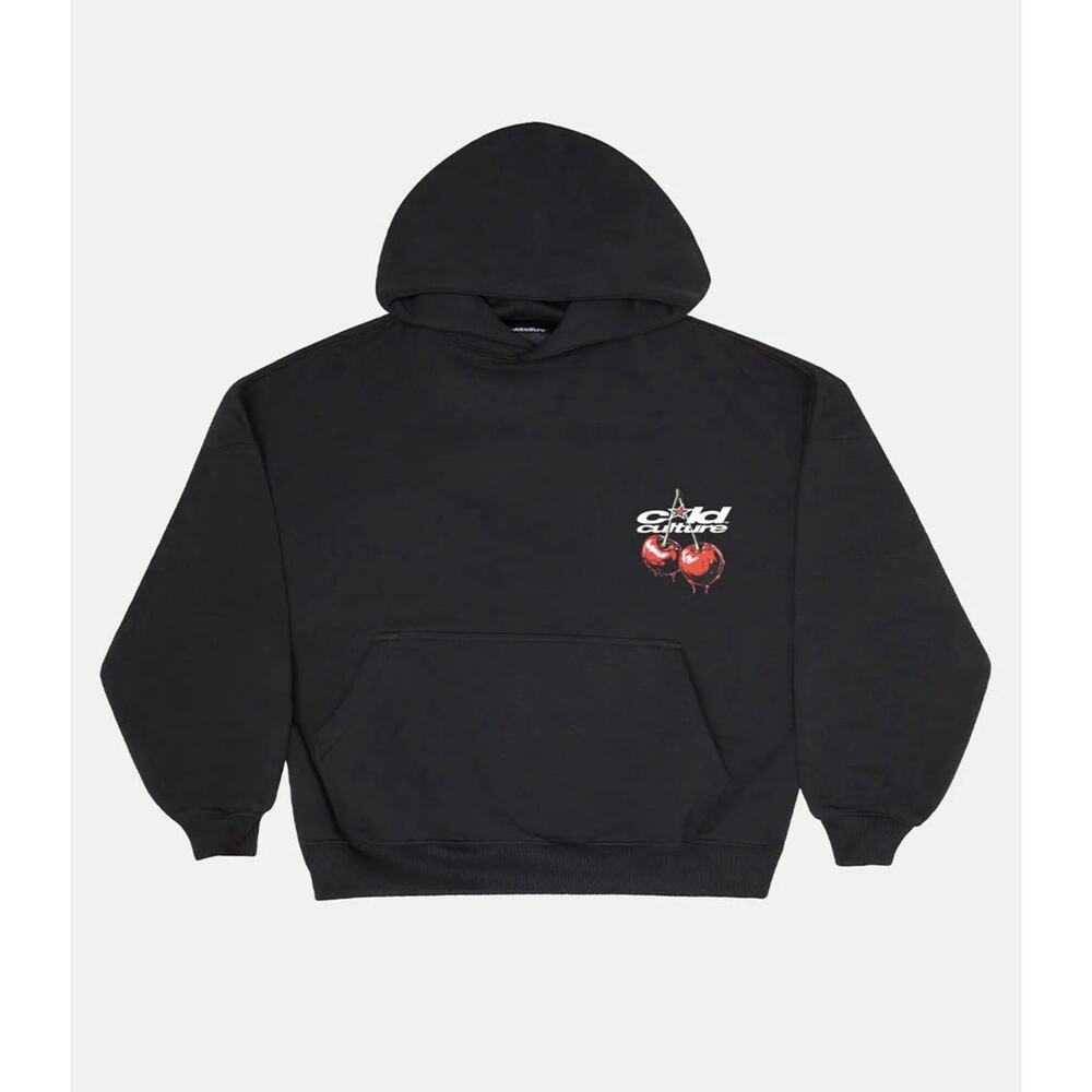 Cold Culture CHERRY HOODIE BLACK Small NWT - Picture 2 of 3